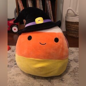 NWT Squishmallows Cannon The Candy Corn 14”H Plush Toy Halloween Witch Hat